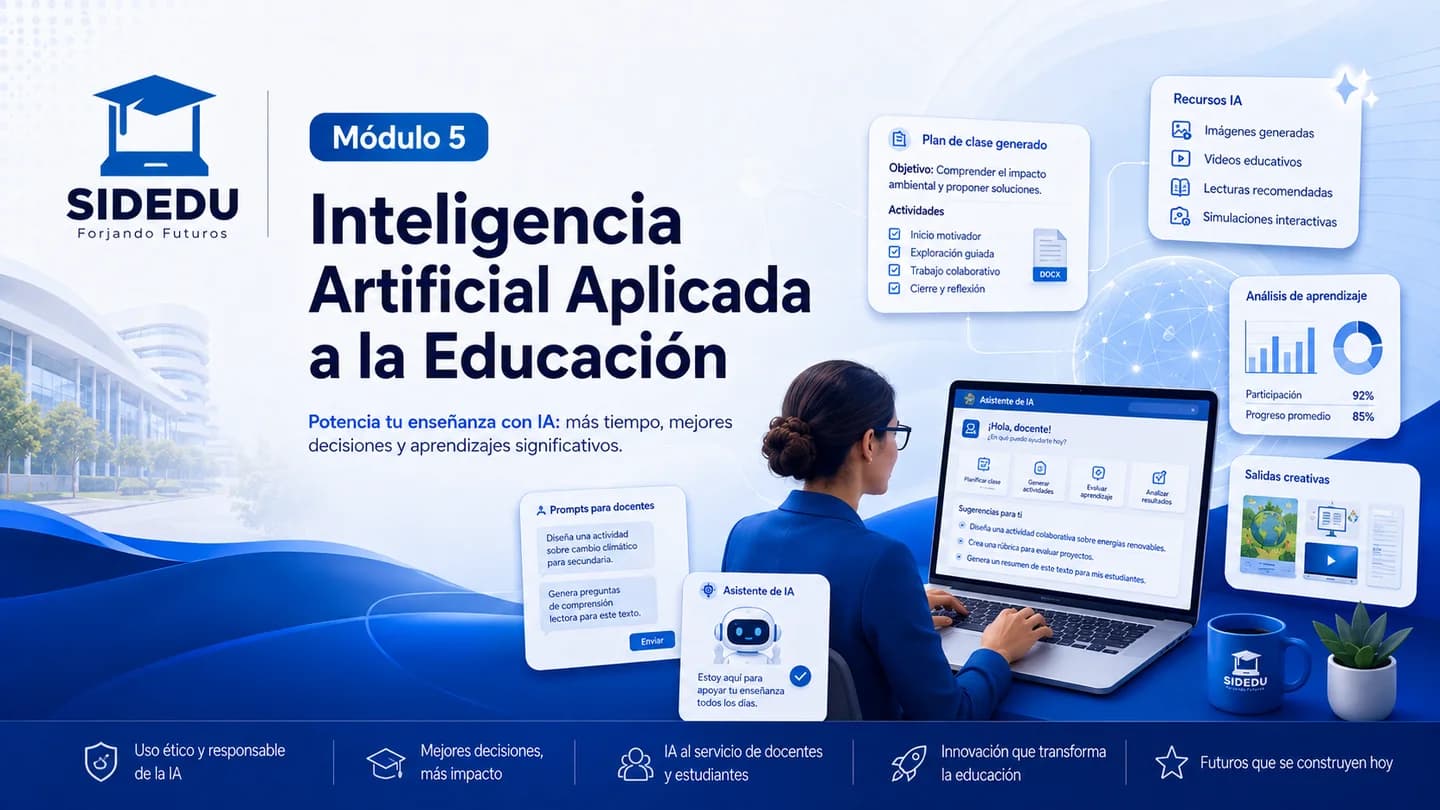 Imagen representativa del Módulo 5: Inteligencia Artificial Aplicada a la Educación.