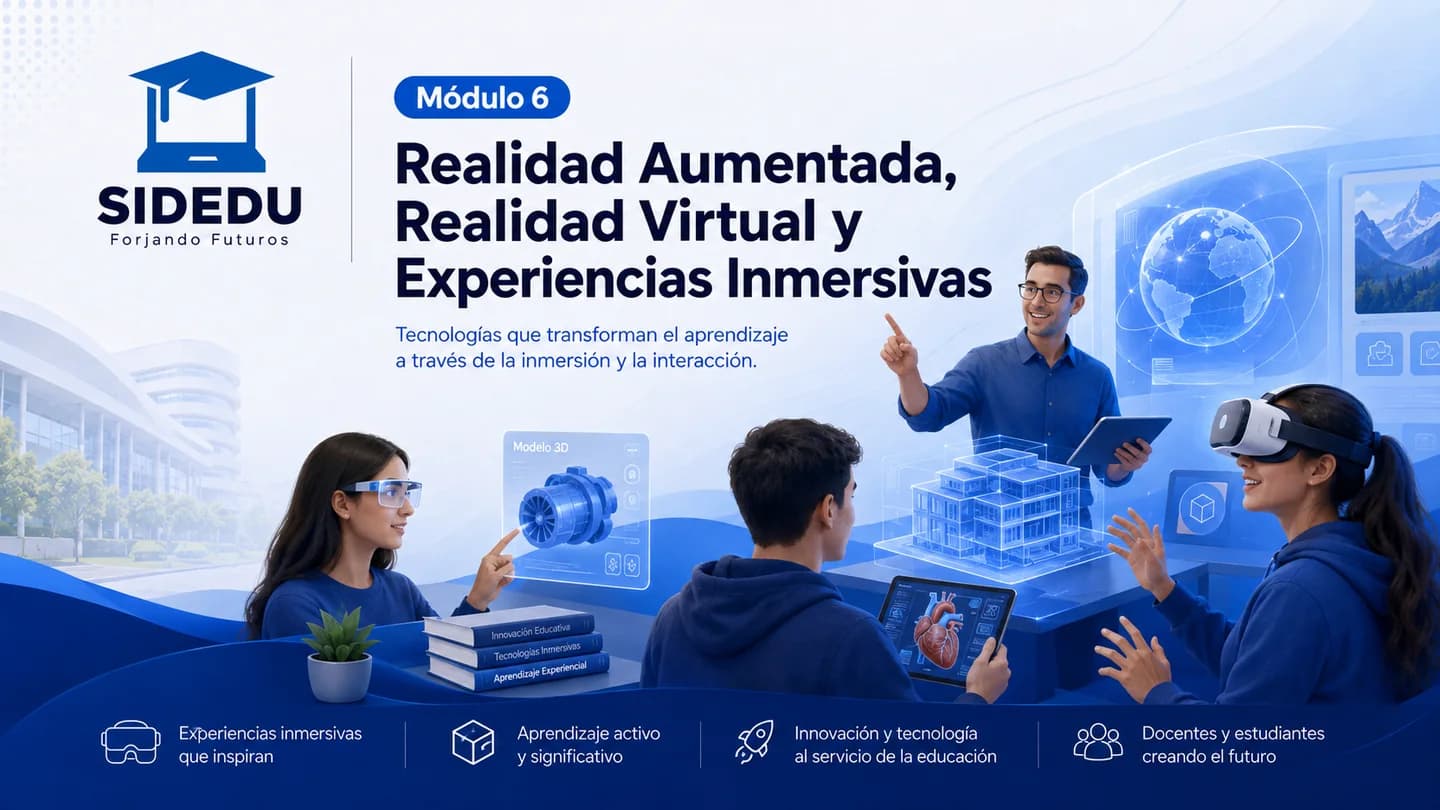 Imagen representativa del Módulo 6: Realidad Aumentada, Realidad Virtual y Experiencias Inmersivas.